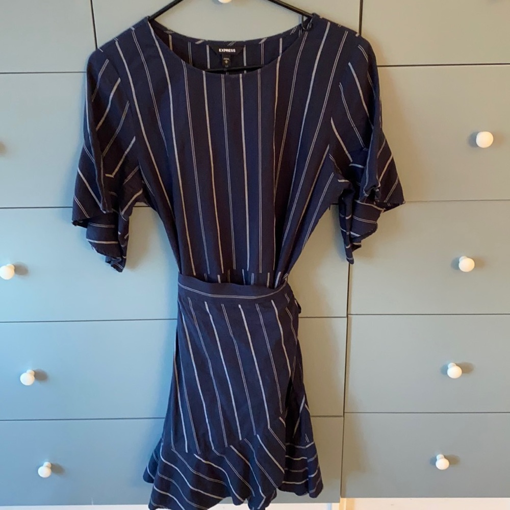 Navy Wrap Dress
